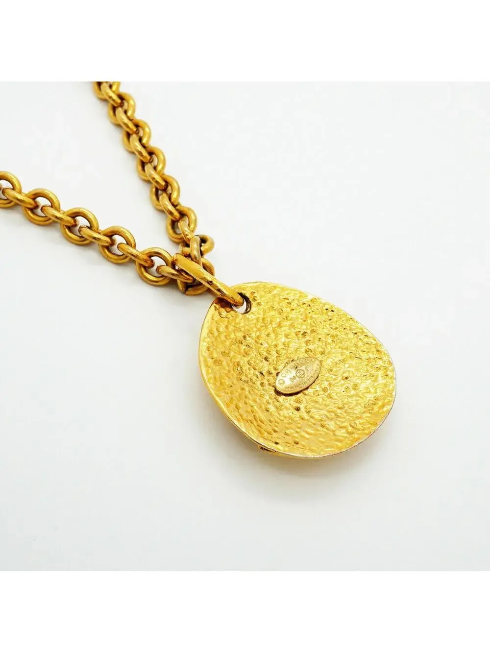 Chanel Cc Logo Pendant Necklace Metal #357853C10B